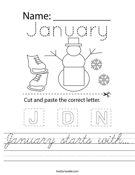 January starts with...  Worksheet