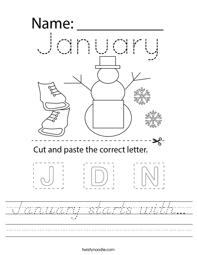 January starts with... Worksheet