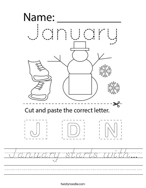 January starts with...  Worksheet