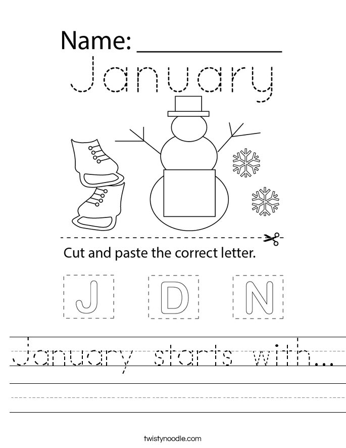 January starts with... Worksheet
