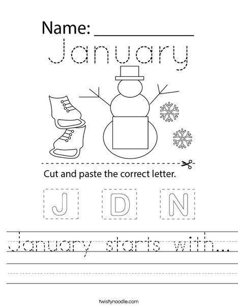 January starts with...  Worksheet