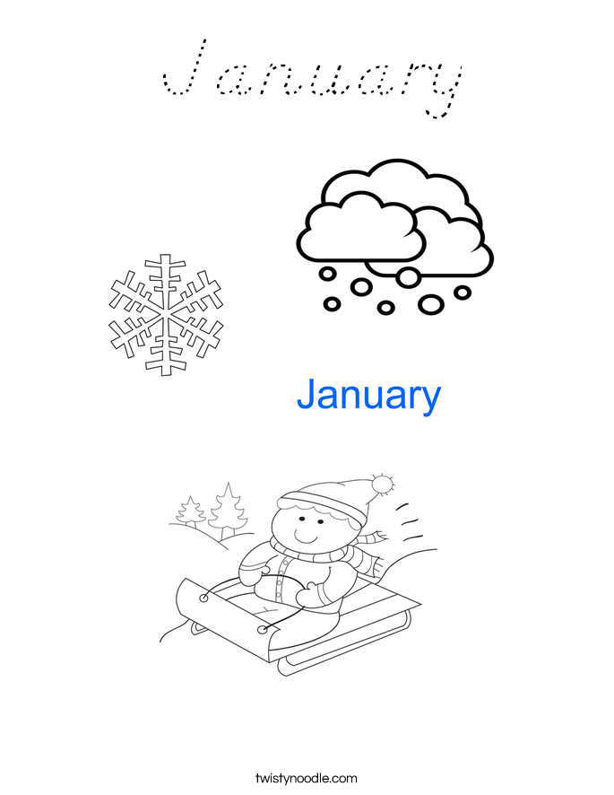 January Coloring Page