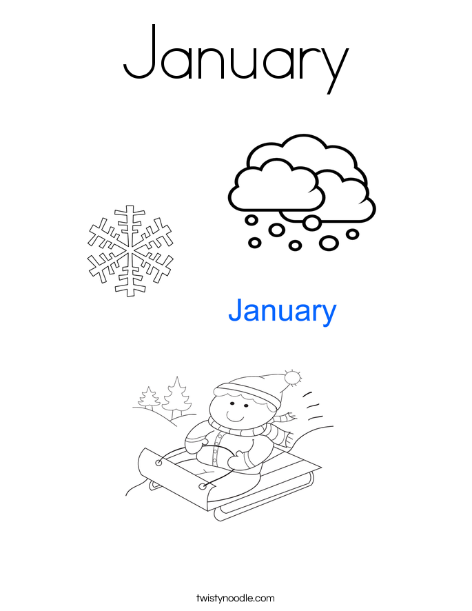 January Coloring Page