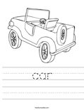 car Worksheet