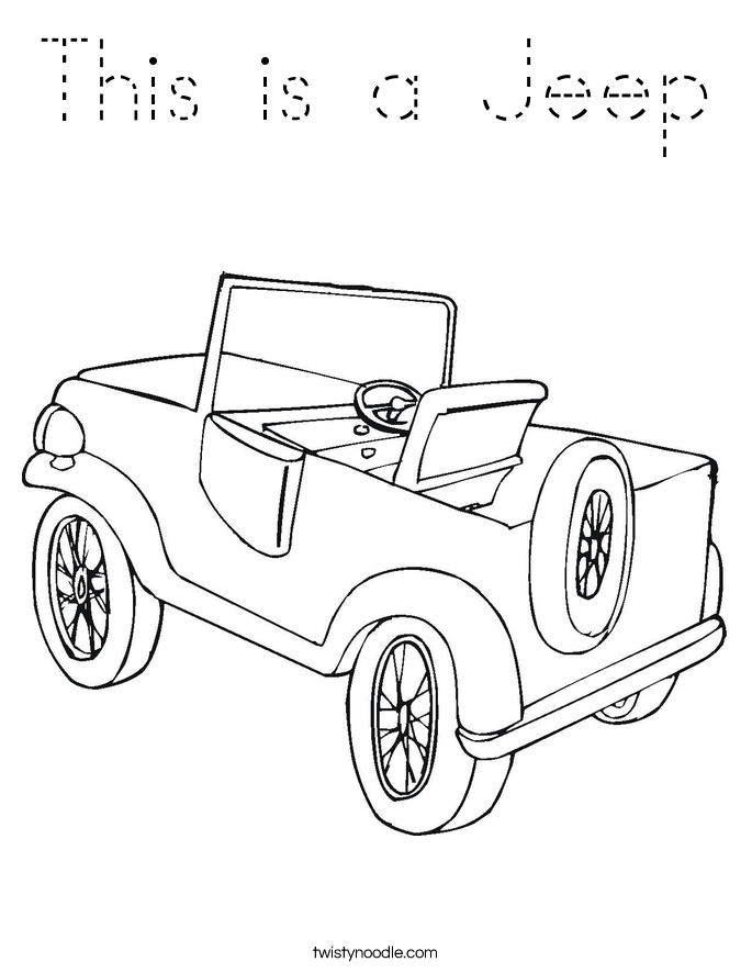 This is a Jeep Coloring Page