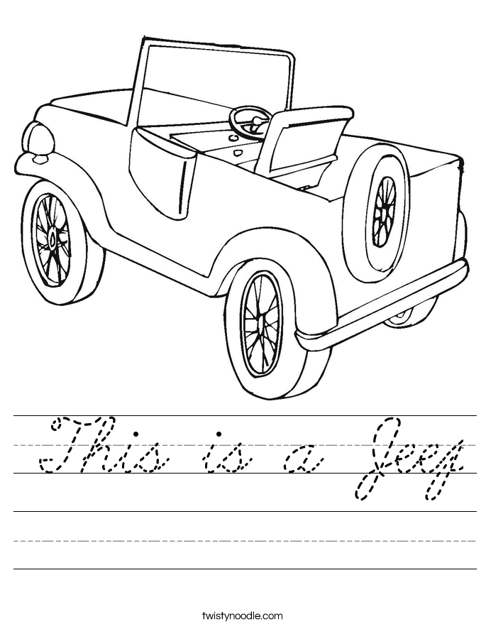 This is a Jeep Worksheet