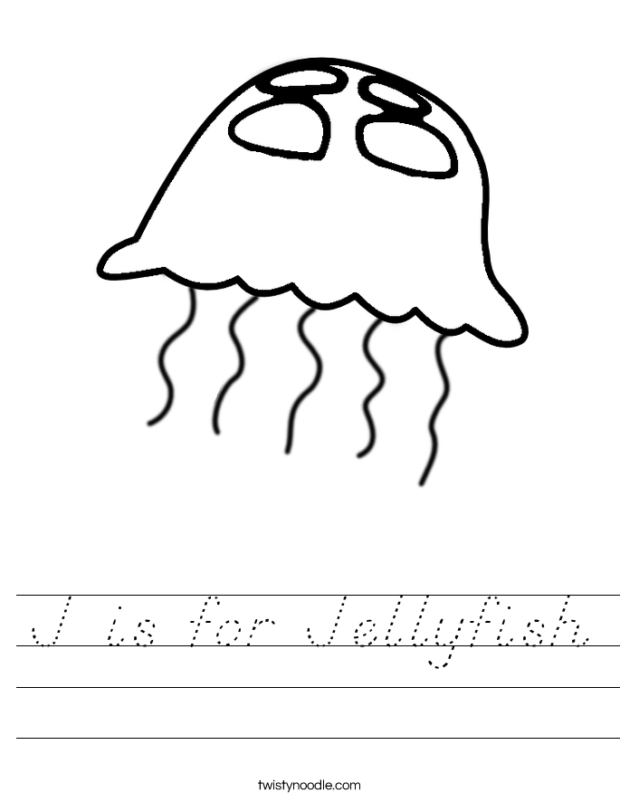 J is for Jellyfish Worksheet