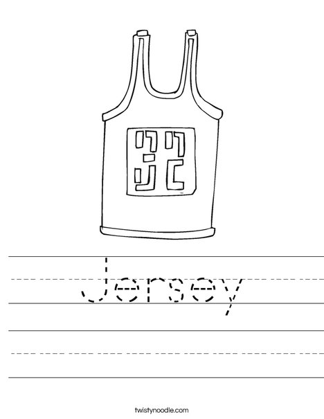 Jersey Worksheet