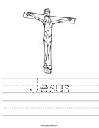 Jesus Handwriting Sheet