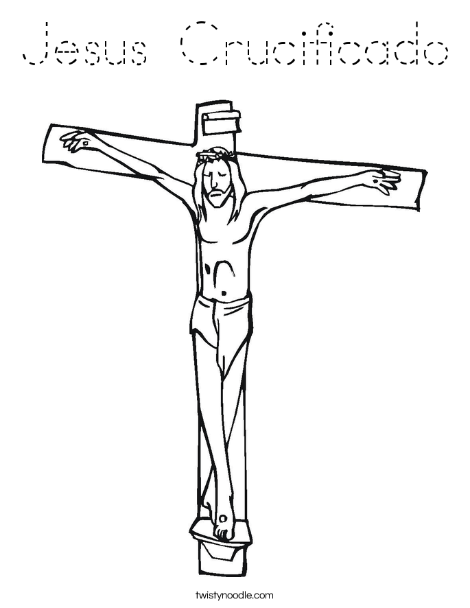 Jesus Crucificado Coloring Page