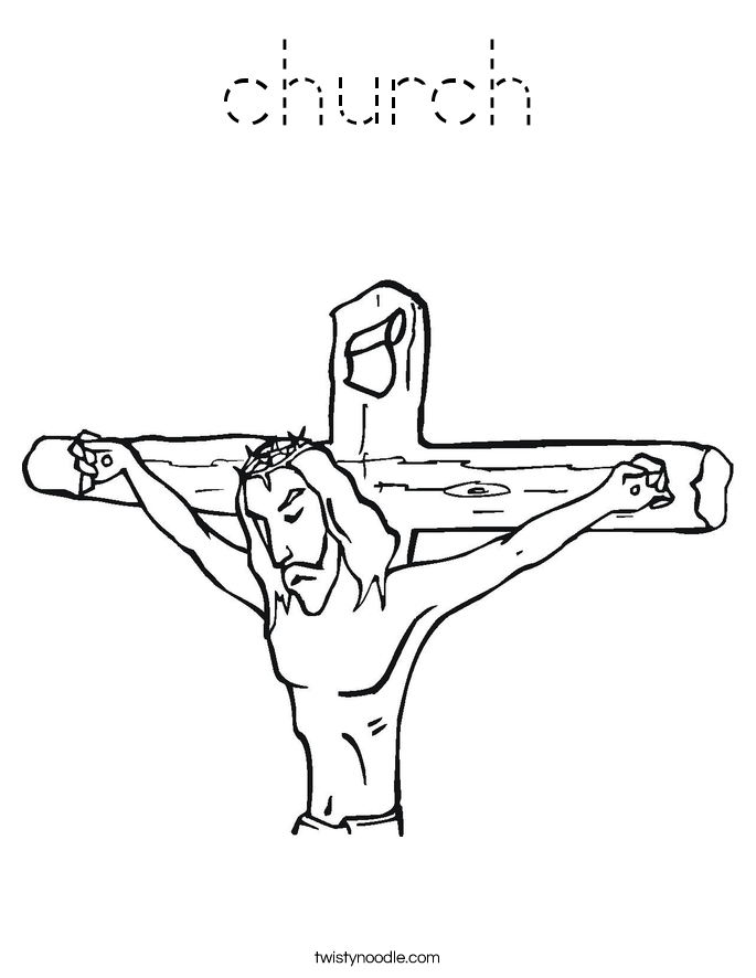 church Coloring Page