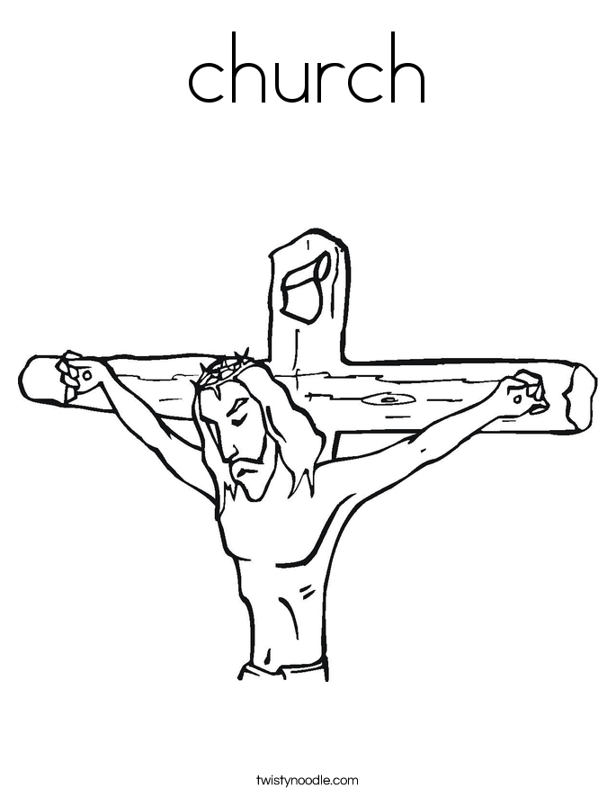 church Coloring Page