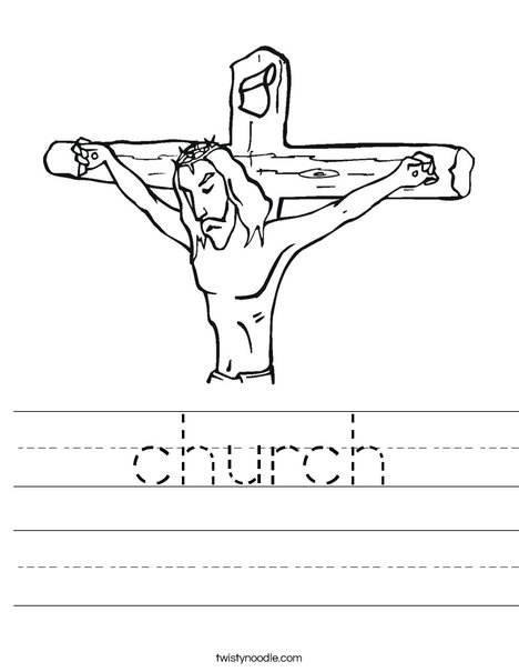 Jesus on Cross Worksheet