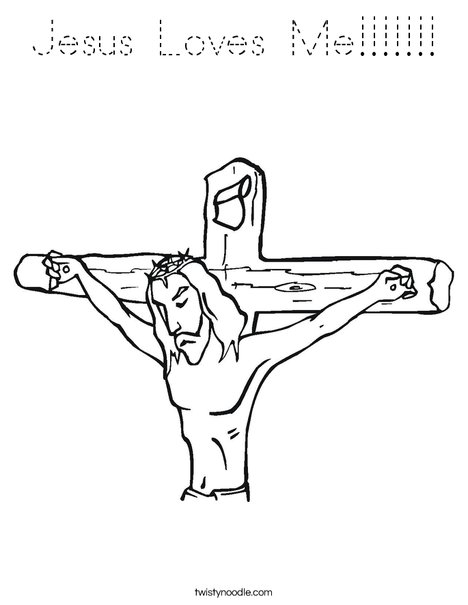 Jesus on Cross Coloring Page