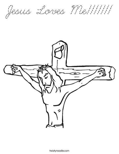 Jesus on Cross Coloring Page