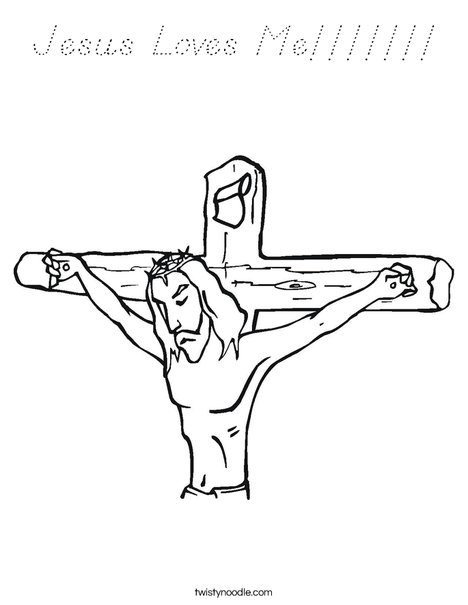 Jesus on Cross Coloring Page