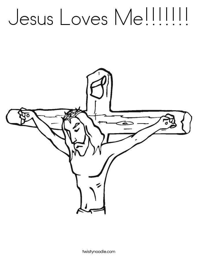 Jesus Loves Me!!!!!!! Coloring Page