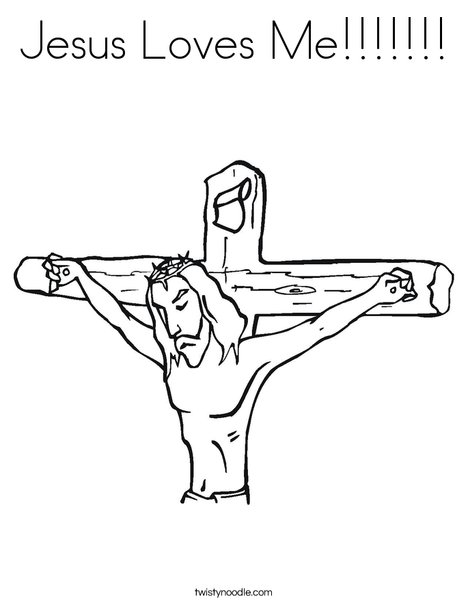 Jesus on Cross Coloring Page