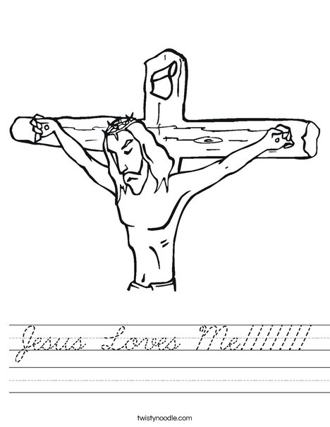 Jesus on Cross Worksheet