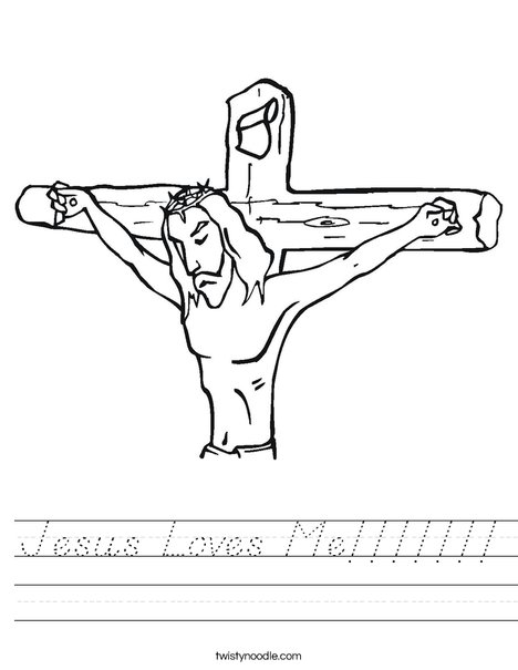 Jesus on Cross Worksheet