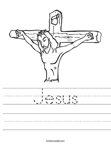 Jesus on Cross Worksheet