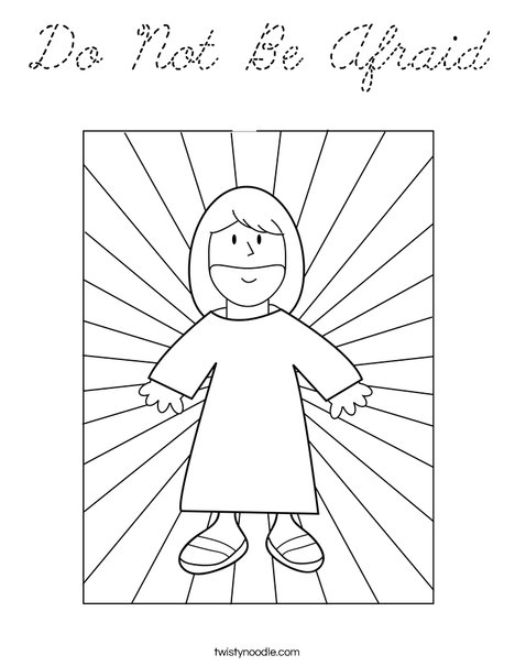 Jesus with Light Coloring Page