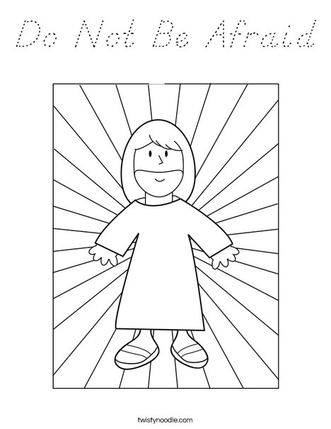 Jesus with Light Coloring Page