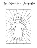 Do Not Be Afraid Coloring Page