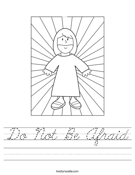 Jesus with Light Worksheet