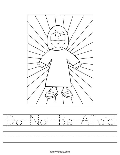 Jesus with Light Worksheet