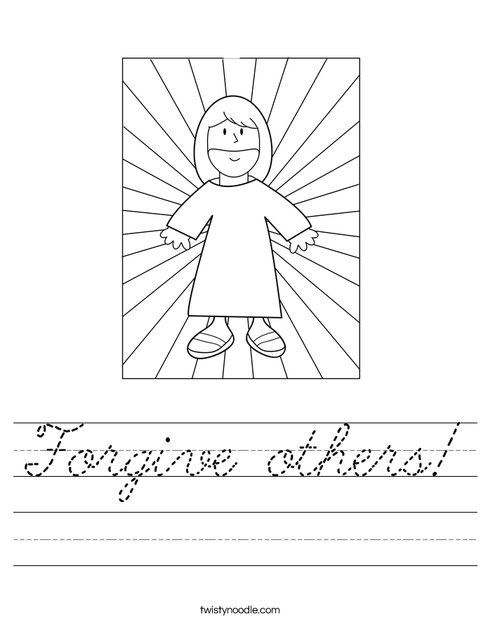 Forgive others! Worksheet