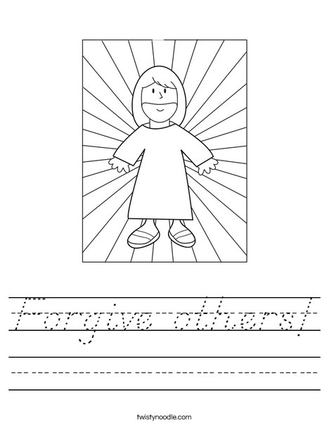 Jesus with Light Worksheet