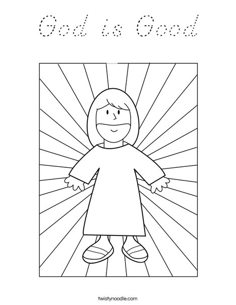 Jesus with Light Coloring Page