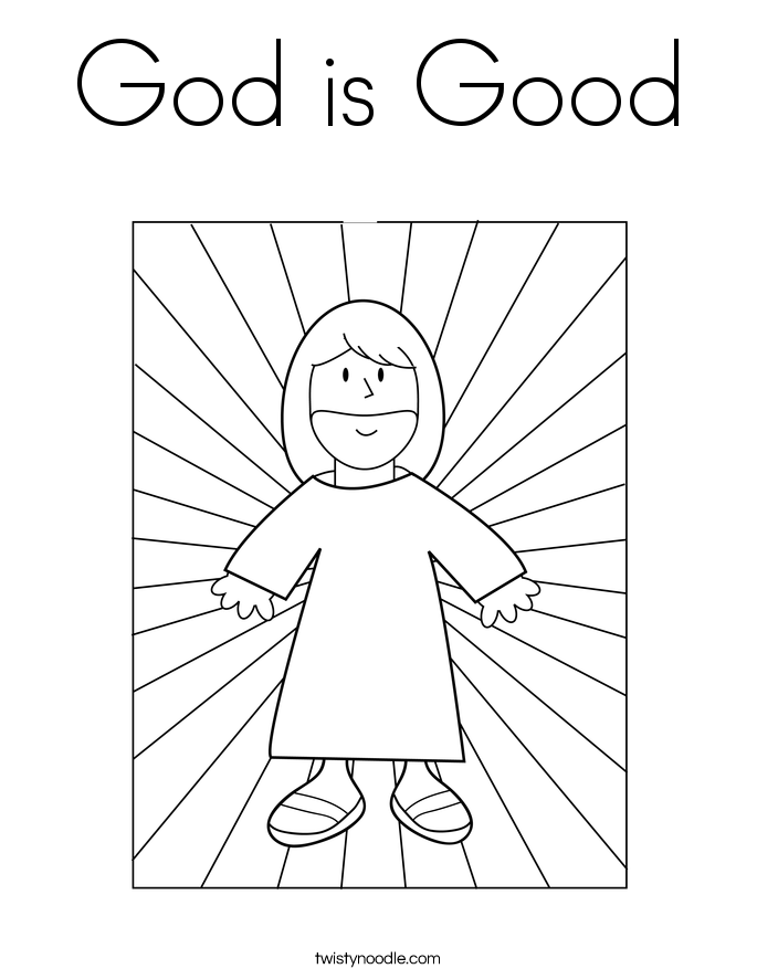 God is Good Coloring Page