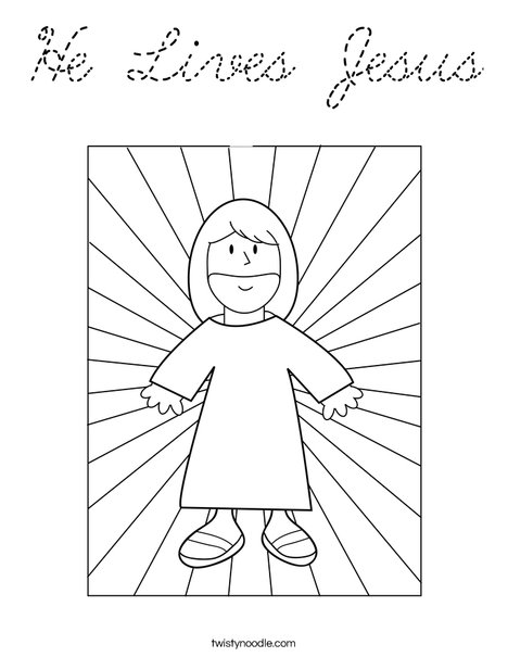Jesus with Light Coloring Page