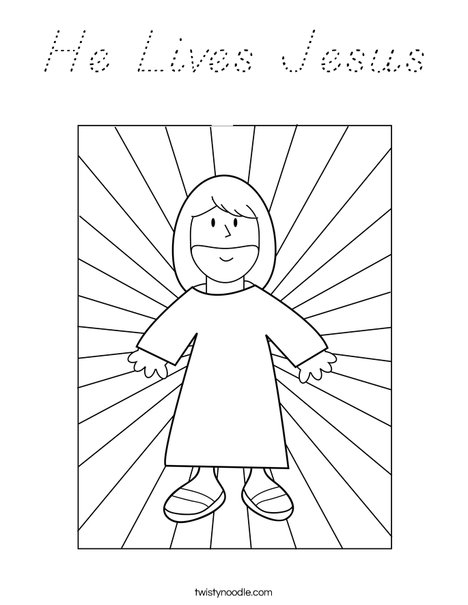 Jesus with Light Coloring Page