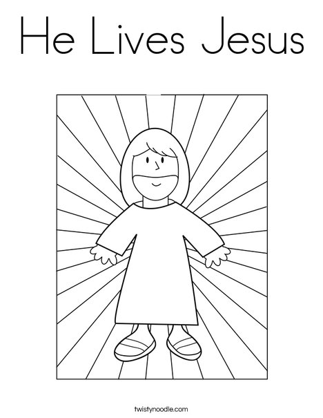 Jesus with Light Coloring Page