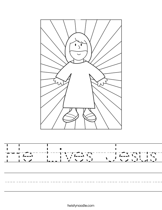 He Lives Jesus Worksheet
