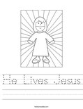 He Lives Jesus Worksheet