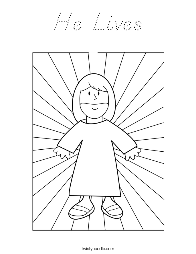 He Lives Coloring Page