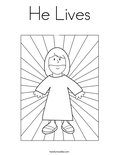 He Lives Coloring Page