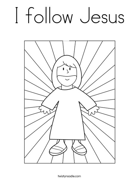 Jesus with Light Coloring Page