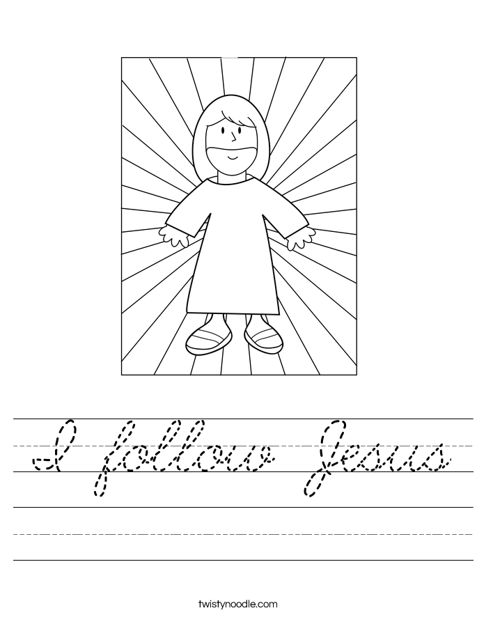 I follow Jesus Worksheet