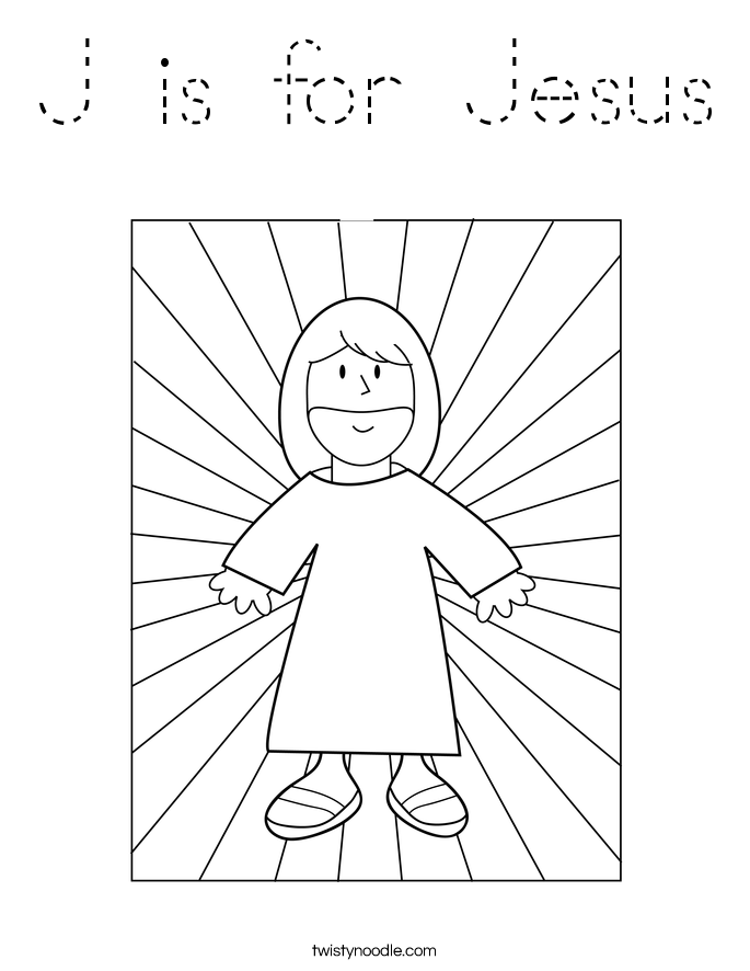 J is for Jesus Coloring Page