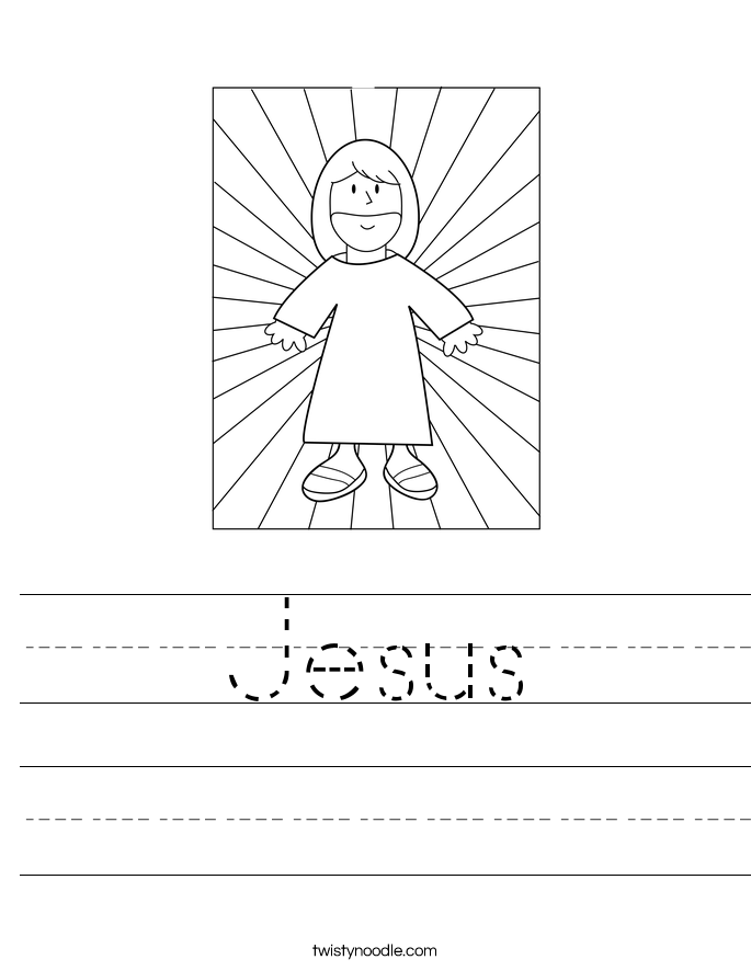 Jesus Worksheet - Twisty Noodle