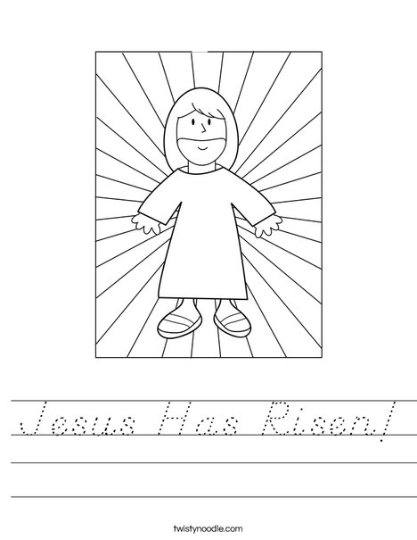 Jesus with Light Worksheet