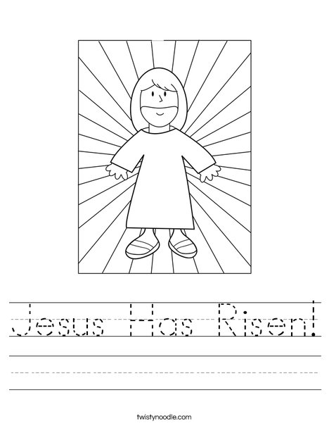 Jesus with Light Worksheet