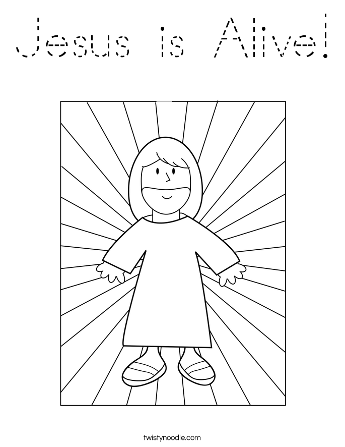 Jesus is Alive! Coloring Page