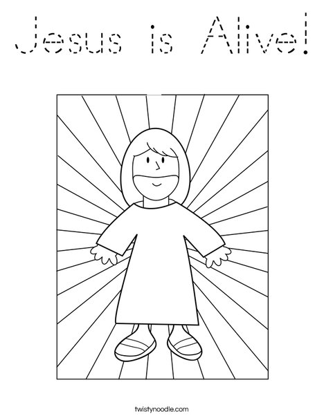 Jesus with Light Coloring Page