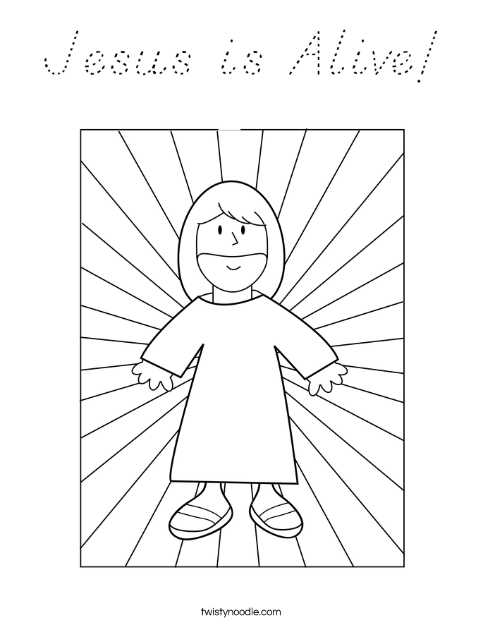 Jesus is Alive! Coloring Page